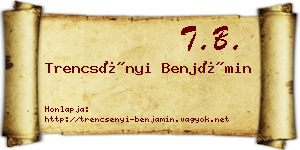 Trencsényi Benjámin névjegykártya